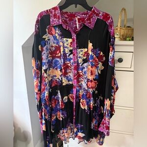 Free People Floral Tunic  NWOT